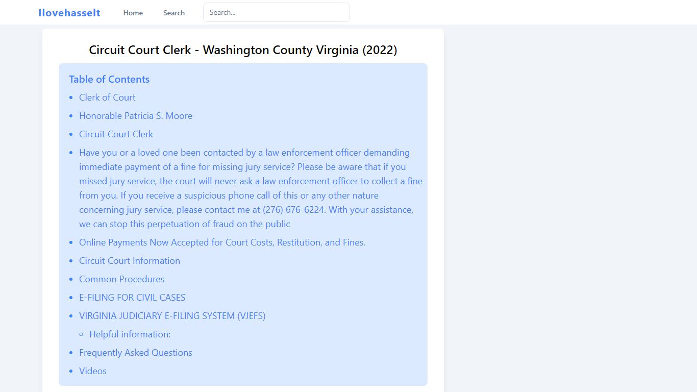 Circuit Court Clerk - Washington County Virginia (2022)